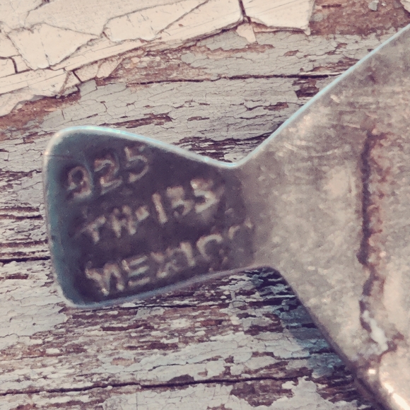 TAXCO SILVER flounder fish earrings - Picture 10 of 12